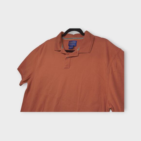 Pendleton Other - Mens Pendleton Burnt Orange Polo Short Sleeve 100% Pima Cotton Size Large